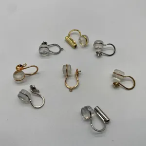 Convertitori per Orecchini a Clip Senza Dolore Rame Metallo Cuscinetti in Silicone Trasparente Accessori Fai da Te per Gioielli