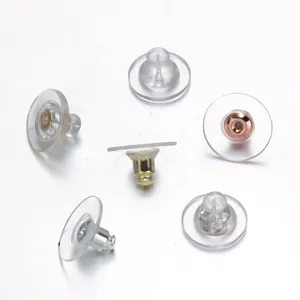 Aluminum Large Film Ear Backs Gold Silver Earring Plugs DIY Jewelry Findings Back Stoppers