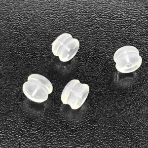 Transparent soft silicone earring backs replacement clear rubber ear nuts for DIY jewelry making