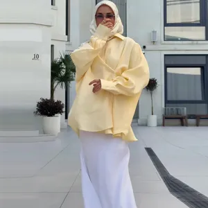Γυναικείο Casual Μακρυμάνικο Πουκάμισο Top Και Maxi Φούστα Matching Set Πολυεστέρας Κομψό Σικ Σετ Φούστας Δύο Τεμαχίων Για Καθημερινή Μετακίνηση
