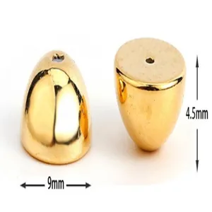 Gold filled DIY jewelry accessory dome copper ear back detail shot showing 9mm size.
