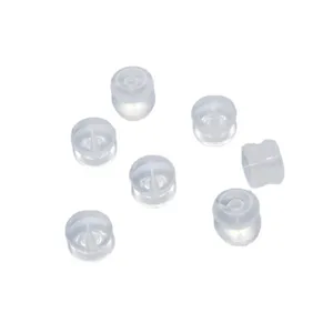 Clear silicone earring backs safety stoppers hypoallergenic DIY jewelry making findings 100pcs