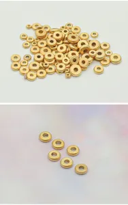 Perles d'espacement rondes et dorées pour la fabrication de bijoux DIY en métal.