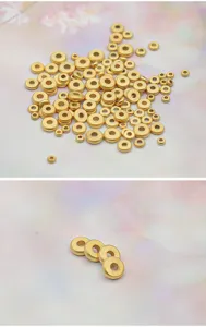 Perles d'espacement en métal doré de couleur durable pour la fabrication de bijoux DIY et bracelets.