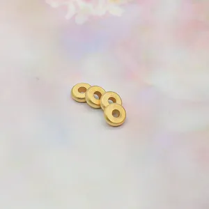 Perles intermédiaires dorées DIY en métal disque rond fournitures de fabrication de bijoux