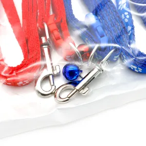 Haustier Halsband und Leine Set mit Pfotenabdruck, Metallverschlüssen für kleine Hunde Katzen.
