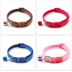 Süßes gepunktetes Katzenhalsband mit Glocke, niedliches Haustierhalsband für kleine Hunde Katzen.