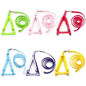 Set pettorina e guinzaglio per cani e gatti motivo luna dorata larghezza 1.0cm multicolore
