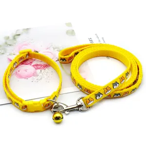 GELBER Haustierhalsband und Leinen Set mit Cartoon Hunden, Nylon für kleine Hunde Katzen.