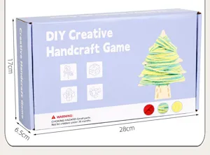 Jeu de fil d'artisanat créatif DIY, jouet de motricité fine pour enfants, boîte.