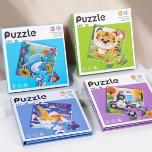 Kinder 3 in 1 Puzzleset Lernspielzeug für frische Köpfe und Gehirnentwicklung 50 Stück