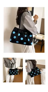 Τσάντα ώμου με βούλες μεγάλη χωρητικότητα casual tote κομψή γυναικεία τσάντα χειρός