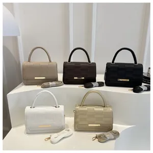 Sac à main carré vintage décontracté sac à bandoulière avec poignée supérieure pour femmes.