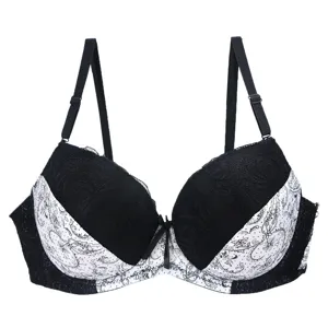 Sexy women push up bra lace printed patchwork underwear plus size brassiere detail