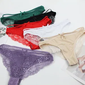 Damen sexy spitze tanga atmungsaktiv low rise unterwäsche mehrfarbig komfortabel