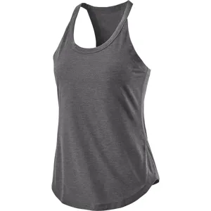 Damen Fitness Sport Yoga Racerback Tanktop einfarbig ärmelloses lässiges Trainingsshirt