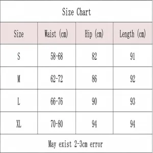 Size chart for women yoga pants PU patchwork mesh leggings activewear S to XL fit guide.