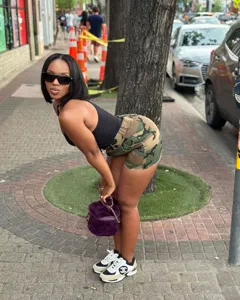 Donna casual pantaloncini cargo mimetici streetwear moda estiva vestibilità slim militare