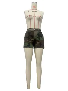 Shorts cargo mimetici casual da donna, pantaloncini militari aderenti molto eleganti.