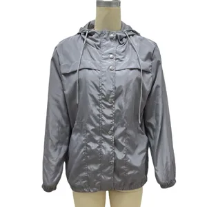 Women's Hooded Waterproof Rain Jacket Outdoor Sports Windbreaker Casual Outerwear