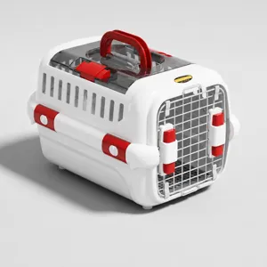 Tragbare Haustier Flugbox Klein Groß Katze Hund Reise Käfig Doppel Offen Transparente Belüftung
