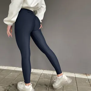 Femme taille haute push up moulant legging sport fitness yoga pantalon decontracte chic.