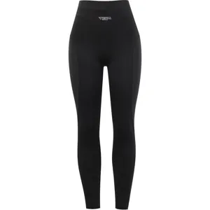 Femme taille haute tricot leggings noirs mode slim fit décontracté sport pantalon détail