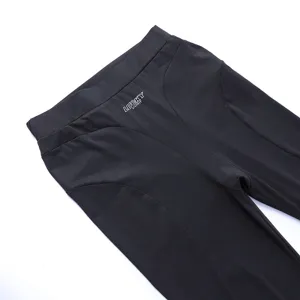 Pantalon requin tricoté taille haute noir détail d'impression de taille mode loisir