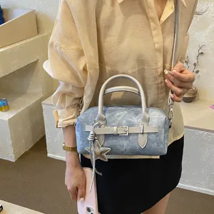Bolso de mano estilo coreano bolsa de almohada Boston bandolera para mujeres diario.