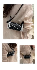 Borsa a tracolla cilindrica stile coreano pois Boston donna tendenza lusso di nicchia.