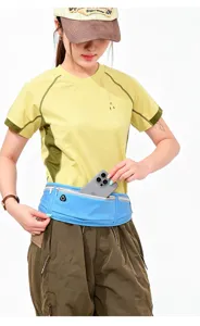 Riñonera de running versátil para mujer, bolsa de cinturón deportiva ligera con bolsillos.