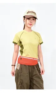 Riñonera mujer bolso de pecho moda elegante naranja deporte al aire libre nylon detalle