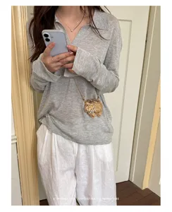 Mini sac bandouliere chaine forme mouton metallique design de niche tendance femmes