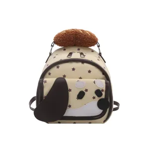 Zaino piccolo con simpatico design di cane e stampa di stelle, elegante zainetto in stile coreano