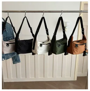 Casual canvas messenger bag with adjustable strap and multiple colors for daily outdoor use.
