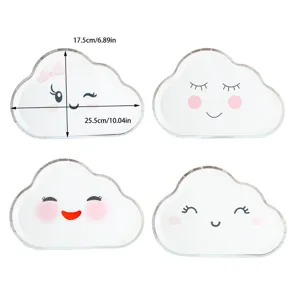 Cute cloud paper plates set disposable party tableware for kids birthday celebration decor