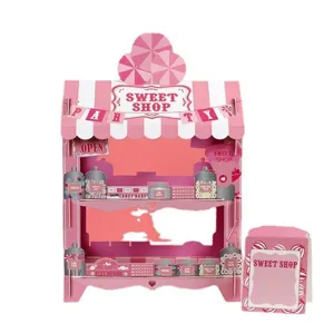 Cardboard cupcake stand candy shop three tier dessert display for kids birthday party