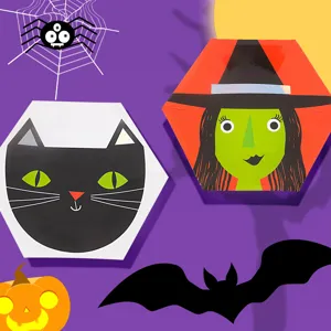 Halloween Disposable Paper Plates Witch Cat Pumpkin Party Tableware Set Decoration Eco