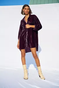 Dames effen enkelknoops lantaarnmouw fluweel lange blouse top detail weergave mode