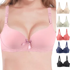 Seamless solid color bra detail showing smooth cups, comfortable straps and back closure.
