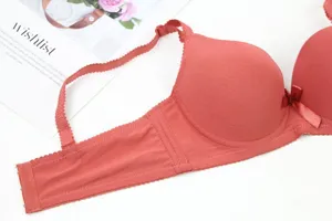 Seamless solid color push up bra for women comfortable daily wear undergarment wireless