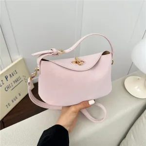 Femmes Mode PU Cuir Sac Bandoulière Luxe Designer Poignée Supérieure Sac à Bandoulière Rétro Tour Verrou Petit Sac à Main