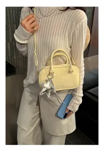 Korean style fashion women handbag small tote bag simple shoulder messenger bag detail view