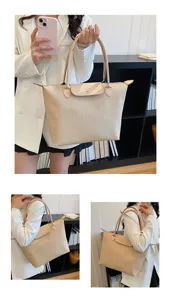 Casual soft large capacity women tote bag stylish commuting shoulder handbag new trendy