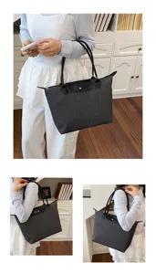 Detail views of a stylish woven tote shoulder bag with leather flap and large daily capacity.