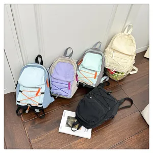 Lightweight fashion backpack for women students, stylish travel school bag with color.
