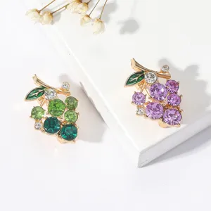 Exquisite Kristall Traube Brosche Strass Mode Schmuck fur Damen Kleidung Dekoration Stil