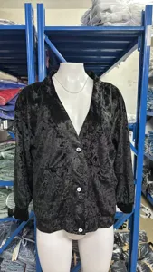 Dames fluweel v-hals vest casual lange mouw knoopsluiting breiwaren herfst kleding