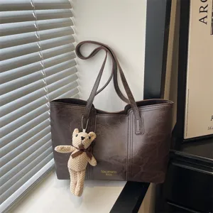 Elegante borsa shopper retro di grande capacita borsa a tracolla per lavoro e tempo libero.