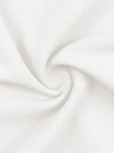 Detailed close-up view of the smooth white fabric texture for the stylish blazer.